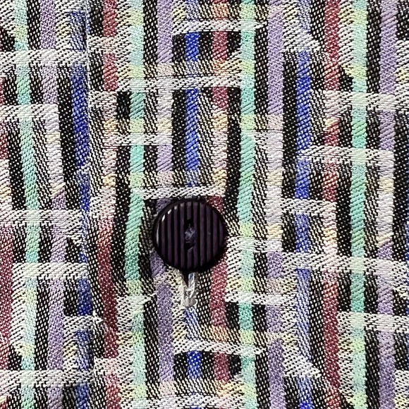 Jhane Barnes Mens Button Down Shirt M 15-1/2 Gray Brown Cotton Long Sleeve - Picture 5 of 8